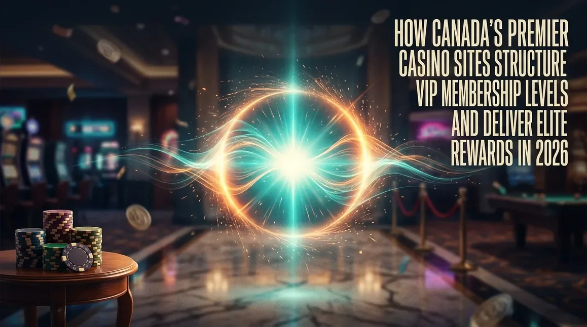 Casino foyer with VIP lounge entrance, showing elite rewards.